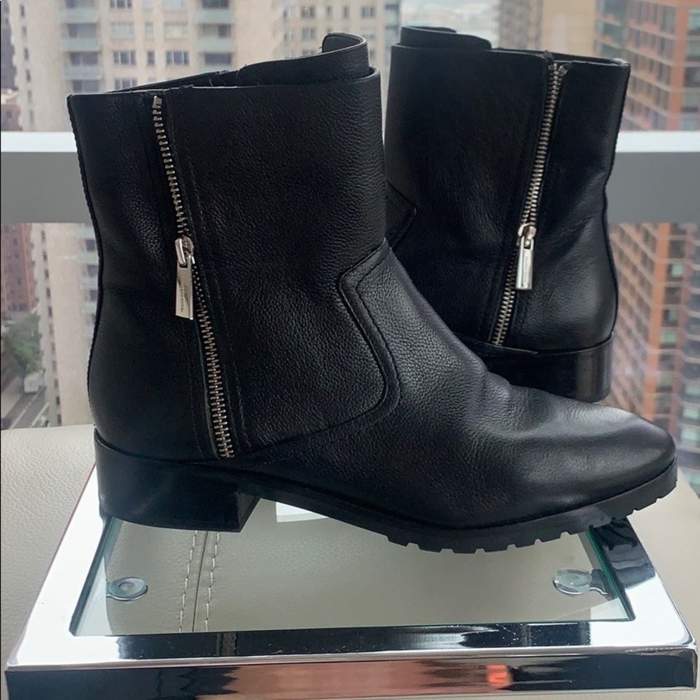 Black Michael Kors Leather Booties point toe
